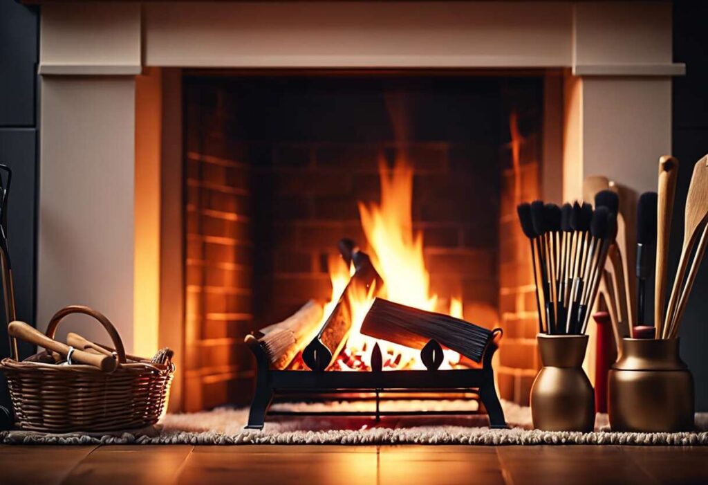 Serviteurs de cheminée : accessoires pratiques pour le feu de bois