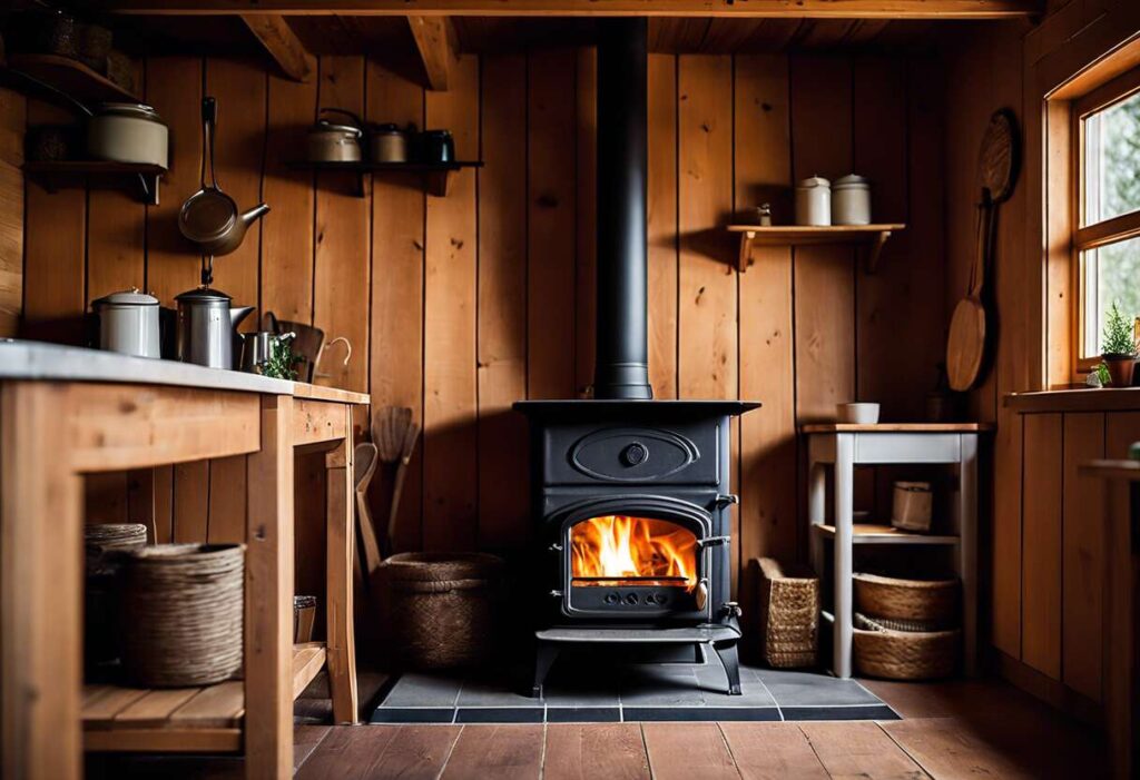 Sécurité autour des cuisinières à bois : normes et recommandations